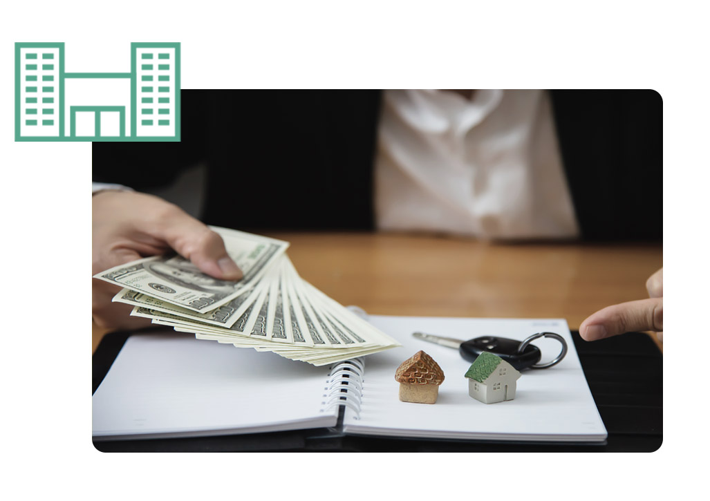 Man showing assets in the table relating to estate planning in California